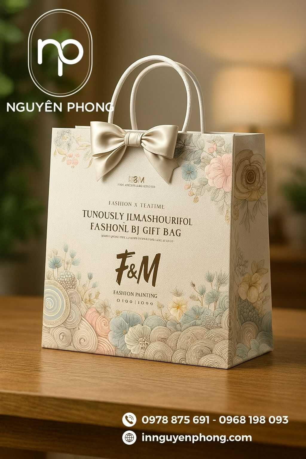 Mẫu túi giấy đựng áo dài thiết kế riêng 